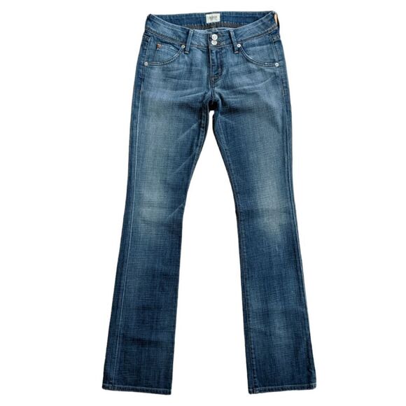 Hudson USA Women's Button Front Low Rise Flare Skinny Jeans Size 27 Style W176 - Picture 1 of 10